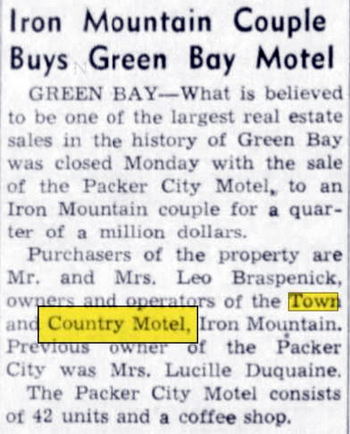 Town & Country Motel (Town and Country Motel) - May 1955 Article (newer photo)